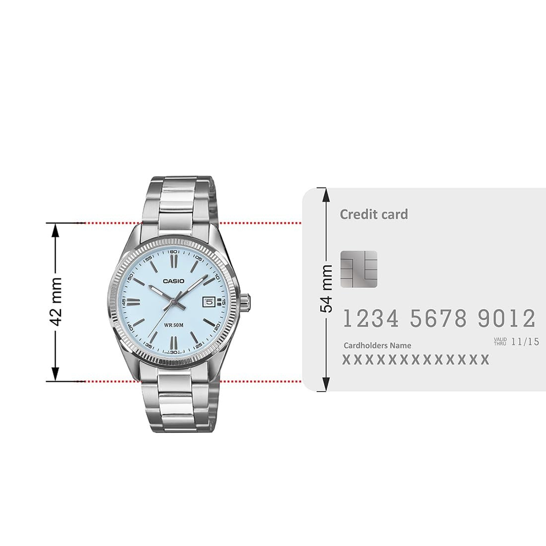Classic Silver Dial Stainless Steel Analogue Watch For Men – Stylish Date Display Wrist Watch