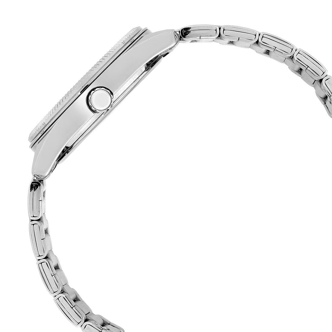 Classic Silver Dial Stainless Steel Analogue Watch For Men – Stylish Date Display Wrist Watch